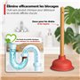 Nirox Jeu de 2 Déboucheur à ventouse - Débouchage de canalisation avec un diamètre de 110 et 140 mm - Débouche-évier avec poigné
