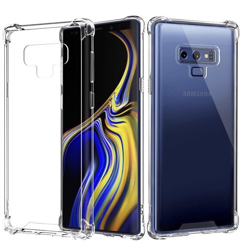 AVANA Coque de protection pour Samsung Galaxy Note 9, transparente, en TPU, anti-chocs, protection des bords, transparente