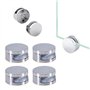 Euro Tische 4x support de montage de miroir chromé - entretoise pour le verre