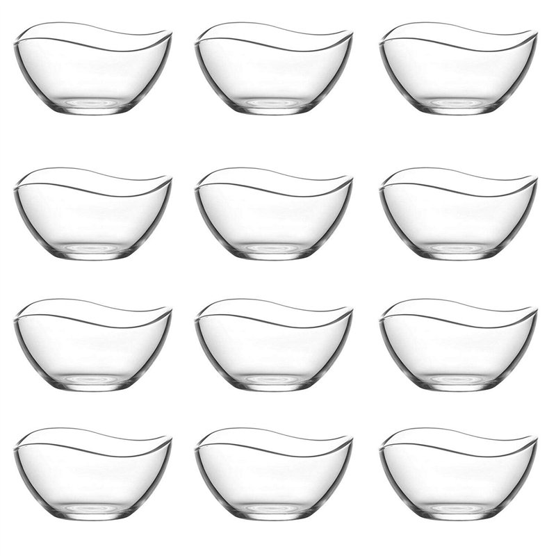 LAV Vira Lot de 12 bols en verre 215 ml pour dessert et entrée