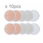 Supremery Tampons de Nettoyage en Microfibre 10x Compatible avec Bissell Spinwave 20522 2240N 2039A (4X Orange + 4X Gris + 2X Bl