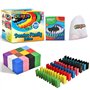 Calmado - 360pcs Pierres Domino/Dominos en Bois Domino Family Edition Ensemble + Sac + Livret
