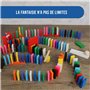 Calmado - 360pcs Pierres Domino/Dominos en Bois Domino Family Edition Ensemble + Sac + Livret