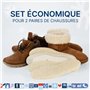 biped 2 paires de semelles en laine d'agneau - Semelles d'hiver extra-épaisses à découper - Semelles en laine chauffantes pour h