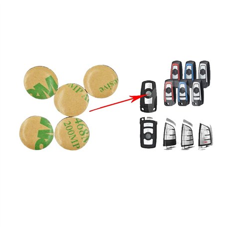 Lot de 2 emblèmes de clé de 11 mm avec logo Performance M autocollant en aluminium