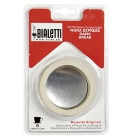 Bialetti Joint pour cafetière 9 tasses 3 x Joints + Passoire