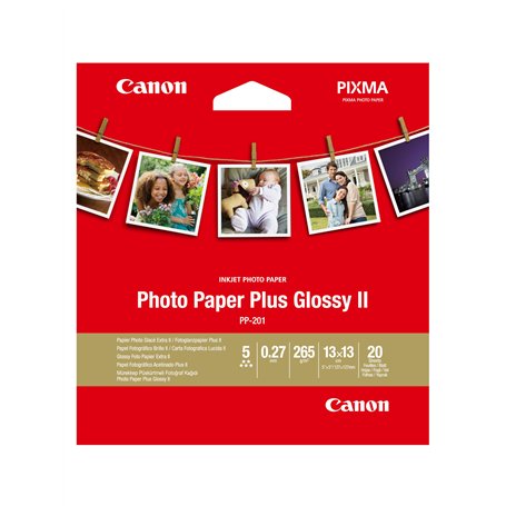 Canon PP-201 Papier Photo Brillant Format Carré 13x13cm (20 feuilles)