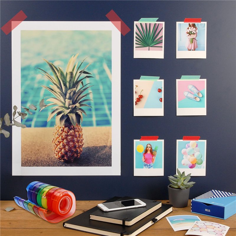 Image secondaire de Eagle Lot de 6 dévidoirs de ruban adhésif arc-en-ciel inclus pour l'art, la maison, l'école et le bureau