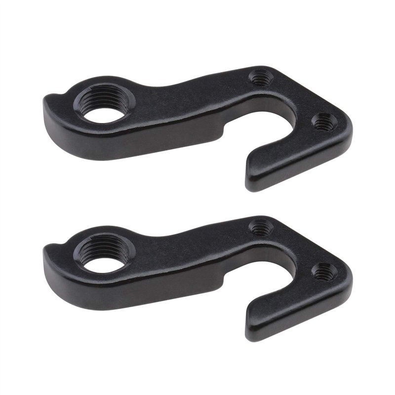 YINETTECH 2pcs VTT Vélo Arrière Engrenage Mech Dérailleur Crochet Cintre Noir Aluminium Tailhook Décrochage Cadre Adaptateur pou
