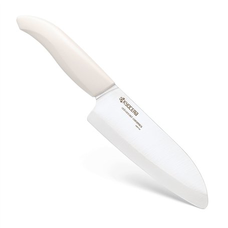 Kyocera FK-140-WH WH Couteau du Chef Manche Ergonomique Blanc / Lame Céramique Blanc 14 cm