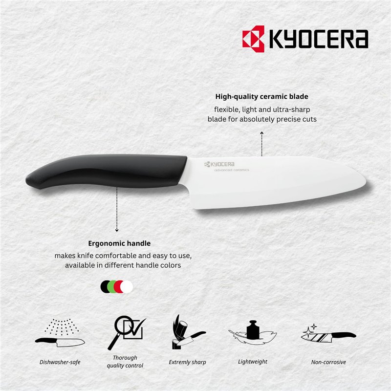 Image secondaire de KYOCERA - FK110WHBKEU - Couteau d'office collection GEN noir, lame céramique 11 cm haut de gamme, ultra tranchante et résistante