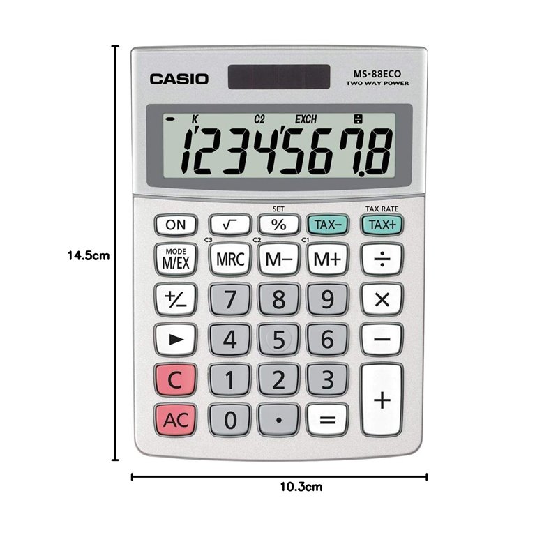 Image secondaire de Casio MS-88ECO Calculatrice financière solaire Gris