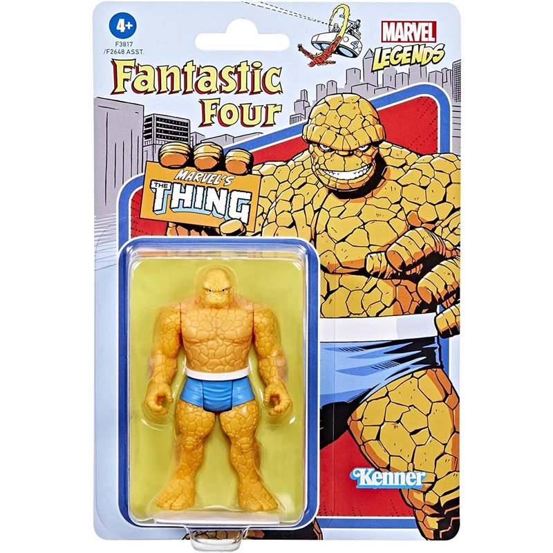 Image secondaire de Marvel Hasbro Legends Series Retro 375 Collection, Figurine Marvel's Thing de 9,5 cm F3817 Multicolore