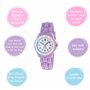 Tikkers Filles Analogique Quartz Montre avec Bracelet en Silicone TK0147