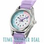 Tikkers Filles Analogique Quartz Montre avec Bracelet en Tissu TK0148