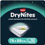 HUGGIES DryNites - 4 paquets de 7 alèses - alèses absorbantes jetables - 12h de protection - adaptées aux enfants de tout âge -