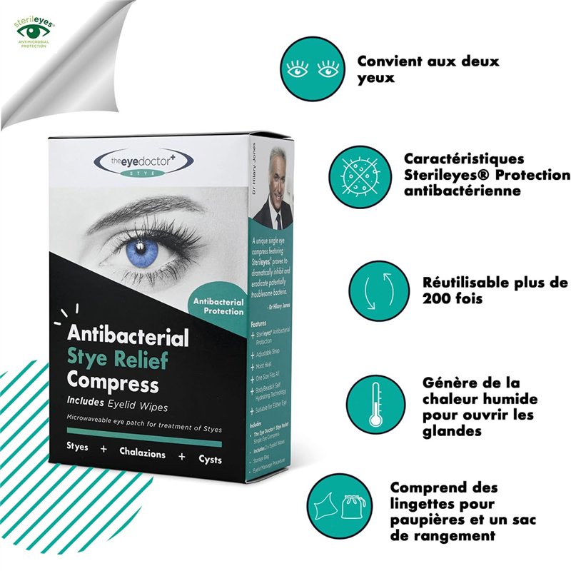 Image secondaire de The Eye Doctor Compresse Anti Orgelet - Masque Chauffant Pour Les Yeux, Réutilisable Et Micro-ondable - Traitement De L'orgelet,