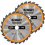 DEWALT - Set de 3 lames de scie circulaire stationnaire - disque tranchant 40 dents - outillage résistant aux clous et durable -