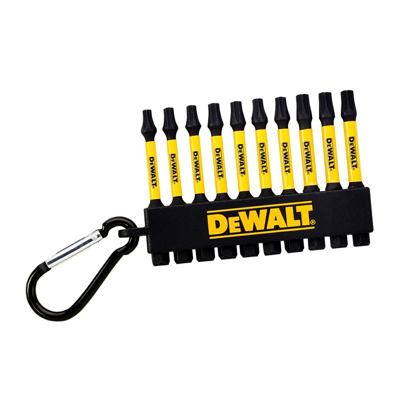 DEWALT DT7275-QZ Lot de 10 anneaux de clés Torx Noir/jaune 9,2 x 5,8 x 1,8 cm