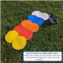 Lusum Lot de 20 disques de marquage ronds en caoutchouc antidérapant avec sac de transport pour entraînement de football