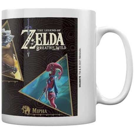 The Legend of Zelda Breath of the Wild Mug en céramique Motif champions Blanc 325 ml