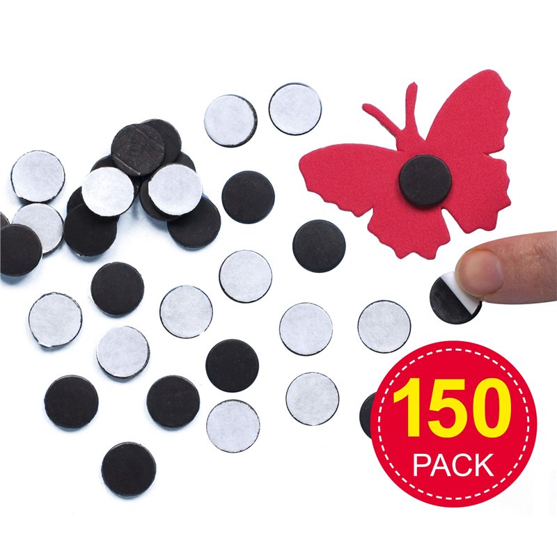 Image secondaire de Baker Ross Lot de 150 Aimants Autocollants - Idéal pour Les créations murales, Blanc