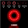 Lampe Vélo LED Clignotante Feu Arrière Lumière Rouge Puissant 5 Modes d’éclairage - Daffodil LEC500 - Batterie Rechargeable USB-