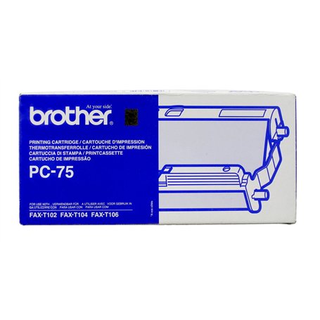 BROTHER Kit PC-75 cartouche d'origine FAX-T10xx Noir