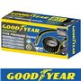 Goodyear Manomètre de pression de pneu de voiture professionnel robuste avec tuyau en caoutchouc et affichage facile à lire, réd