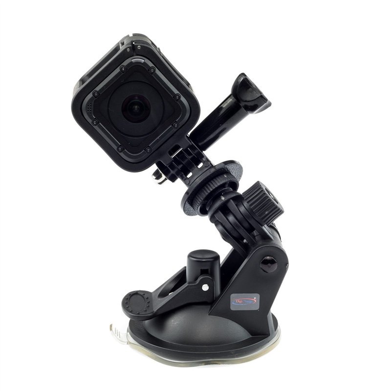 Digicharge Support Ventouse Voiture de Pare-Brise pour GoPro Hero12 Hero11 Hero10 Hero9 Max/DJI Osmo Action 3 / Insta360 One/Ses