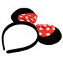 Oreilles de Souris de Bande Dessinée sur Bandeau avec Noeud en Satin Rouge à Pois Blancs - Accessoire Bandeau pour Costume de Dé