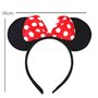 Oreilles de Souris de Bande Dessinée sur Bandeau avec Noeud en Satin Rouge à Pois Blancs - Accessoire Bandeau pour Costume de Dé