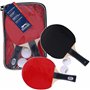 URBN-TOYS Lot de 5 raquettes de tennis de table avec sac de transport zippé et sac de transport