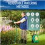 GloBrite Mini enrouleur de tuyau d'arrosage avec buse de pulvérisation réglable 7 en 1, accessoires de montage mural pour l'irri