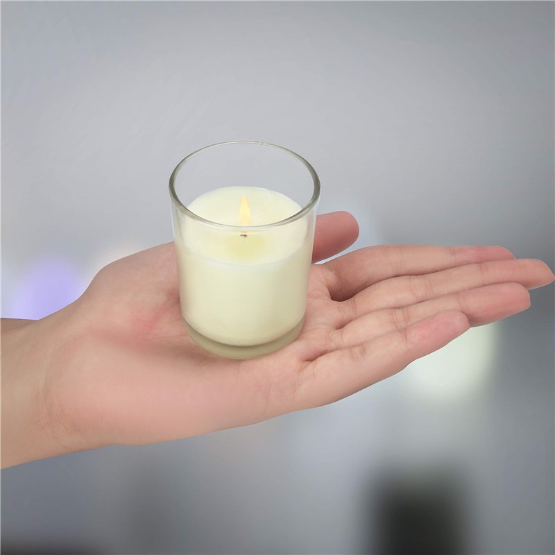 Image secondaire de Belle Vous Bougie Votive Non Parfumée avec Bougeoir en Verre Transparent (24 Pcs) - 12 h de Combustion - Bougie de Table avec Po