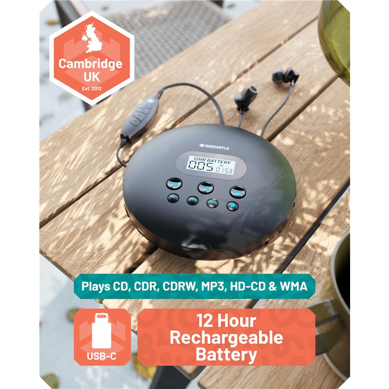 Image secondaire de Lecteur CD Portable Bluetooth | Batterie Rechargeable d'une Durée de 12 Heures | Lecteur CD Enfant | AUX Compatible pour Voiture