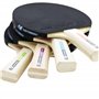 Cornilleau Set de 4 Raquettes de Ping-Pong et 4 Balles pour Table de Ping Pong - Vitesse Modérée, Rotation Standard, Précision e