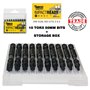 10 x SabreCut SCTKA10 50 mm T10 T15 T20 T27 T30 T40 Jeu d'embouts de tournevis à percussion Torx à une extrémité 10 15 20 27 30