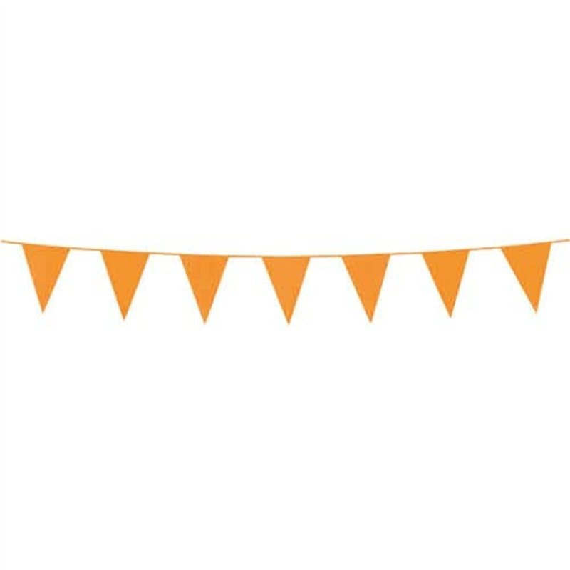 Image secondaire de Happium Guirlande de fanions de couleur unie de 20 m de long / 65 pieds, guirlande de décoration de fête Happy Birthday (orange)