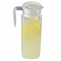 GOLDBEARUK Carafe carrée en plastique avec couvercle pour réfrigérateur - Carafe de 1,1 l