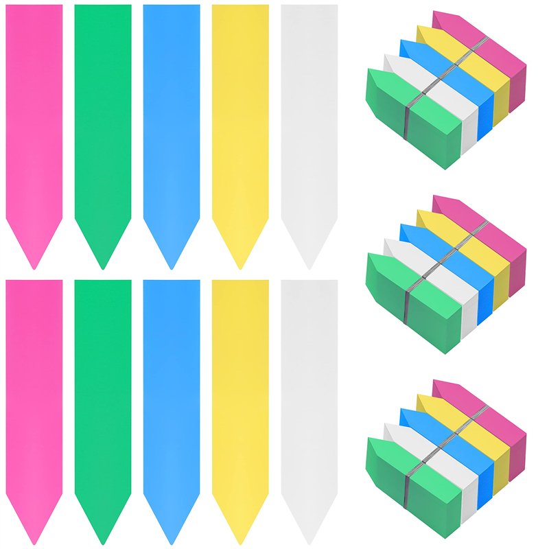 BELLE VOUS Lot de 500 Etiquette Potager en Plastique Multicolore - 10 x 2 cm - Pancarte Jardin Potager/Etiquette Jardin Imperméa