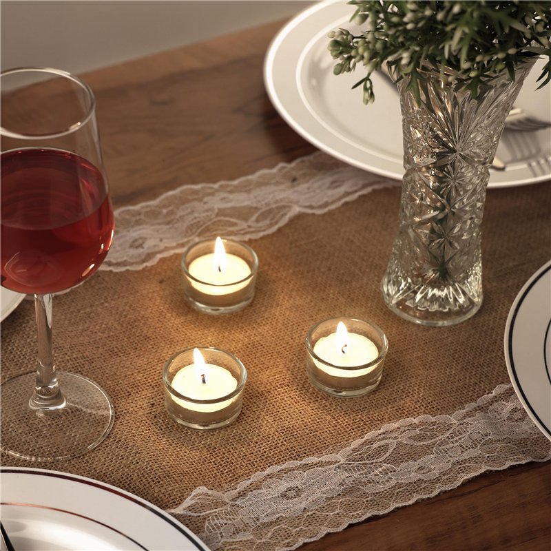 Image secondaire de BELLE VOUS Photophore Verre Transparent (Lot de 24) - 4,5 cm de Diamètre et 2,5 cm de Hauteur - Bougeoir Verre pour la Décoration