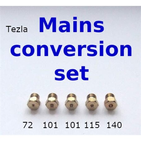 Kit d’injecteurs à gaz naturel pour conversion de gazinière à 5 brûleurs