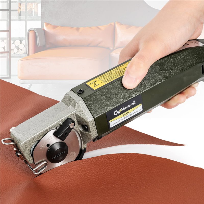 CGOLDENWALL YJ-50 Ciseaux Électrique Tissu Rond Couteau à Coupe Diamètre Lame 50mm Épaisseur de Coupe Maximale 20mm avec Lame Re