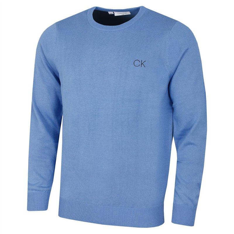 Calvin Klein Golf Hommes col Rond Pull Tour - Bleu Marl - L