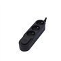 Bloc Design 3x16A avec interrupteur - 3 m - Noir