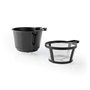 NEDIS Cafetière – Filtre à café – 0,4 l – 1 tasse – Minuterie d'allumage – Noir/argenté