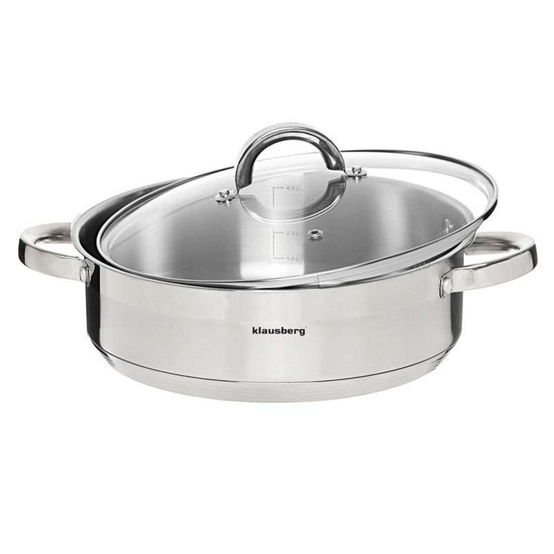Image secondaire de Faitout avec couvercle dans de nombreuses tailles 3.6l à 6.0L Faitout Casseroles induction inox KLAUS Montagne, Acier inoxydable