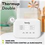 LIONELO THERMUP DOUBLE Chauffe-biberon, 2 bouteilles simultanément, Chauffe le lait en 3 à 5 minutes, 6 modes de fonctionnement,