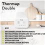 LIONELO THERMUP DOUBLE Chauffe-biberon, 2 bouteilles simultanément, Chauffe le lait en 3 à 5 minutes, 6 modes de fonctionnement,